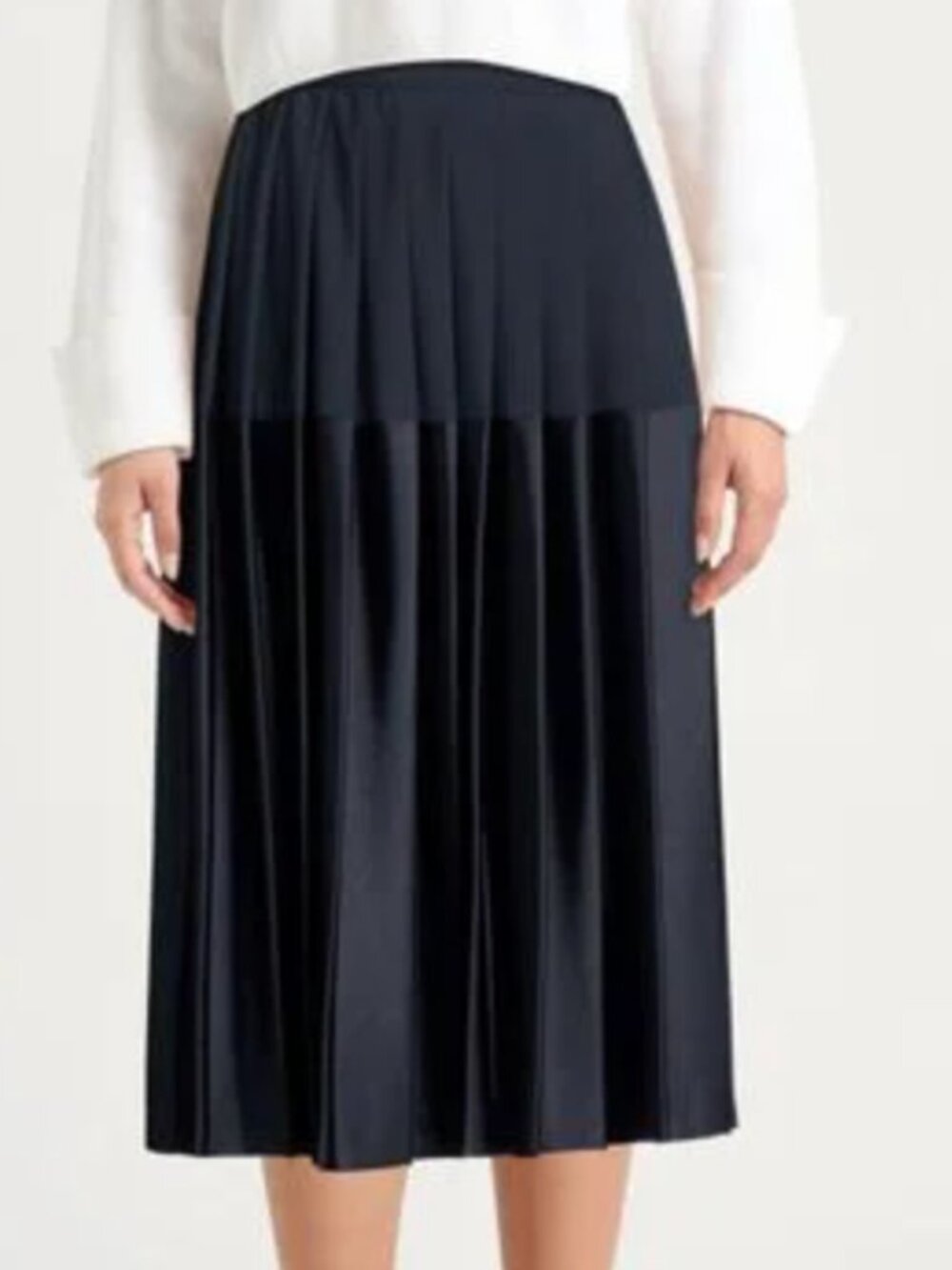 Sandro Blue Midi Skirt Polyester